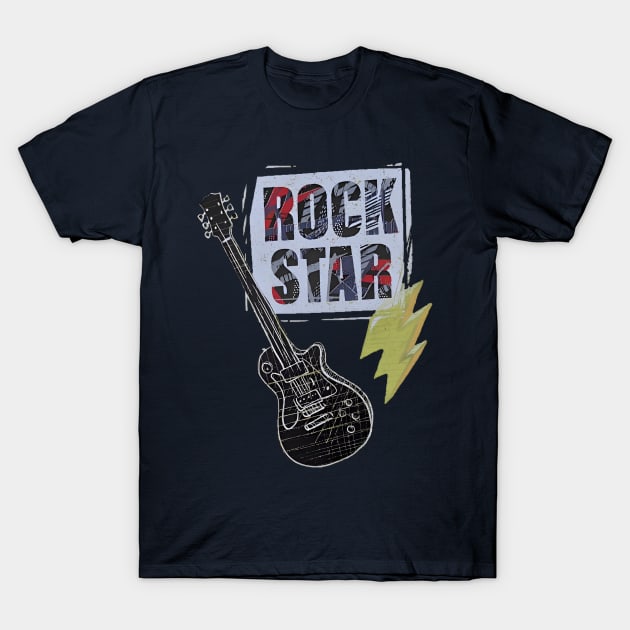 Rock star guitar T-Shirt by ZoboShop